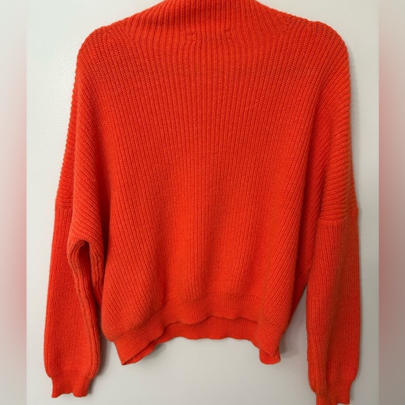 Acote Deep Orange Crewneck Alpaca Sweater - Picture 7 of 7
